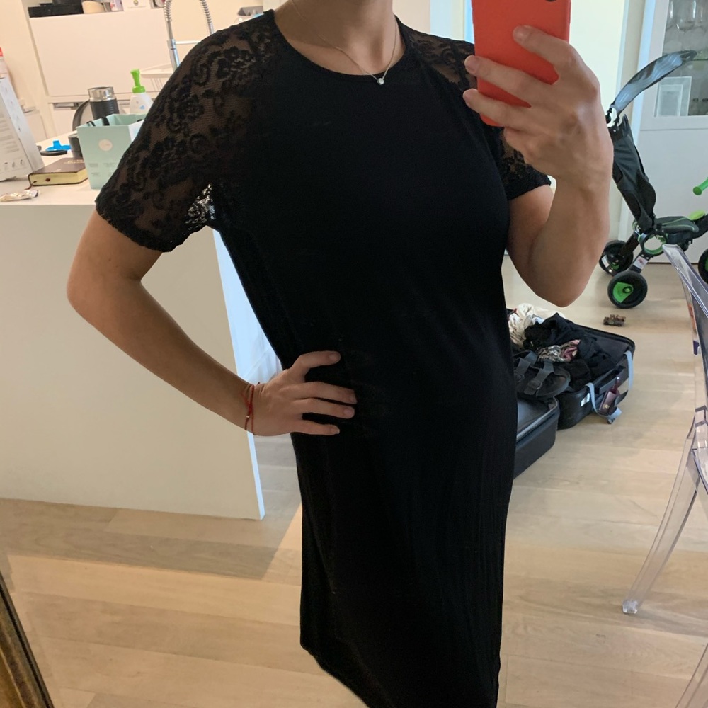 Black dress with lace
